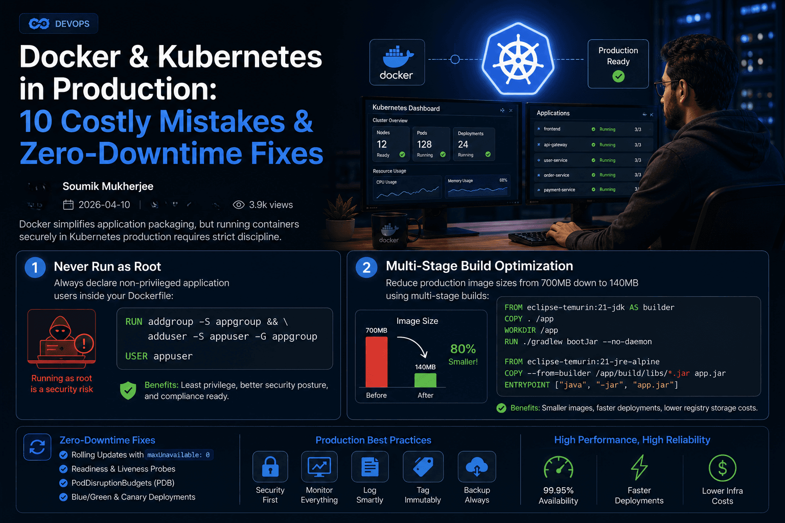 Docker & Kubernetes in Production: 10 Costly Mistakes & Zero-Downtime Fixes